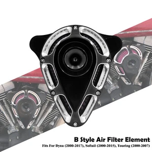 Turnable Air Cleaner Filter Red Intake For Harley Softail Breakout Fat Boy 00-15 - Picture 1 of 18