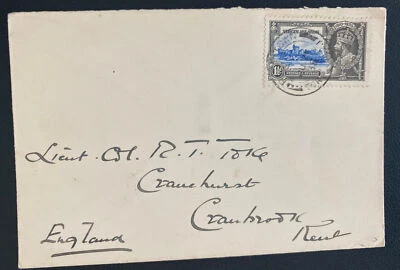 1935 Virgin Island cubierta a Cranbrook Inglaterra Rey Jorge V Jubileo de Plata Foto 1 de 2