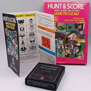 Atari 2600 Hunt & Score Video Game Cartridge Complete Original Box Instructions  - Picture 1 of 8