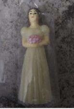 Set Of 3 Vintage Miniature Plastic Wedding Flower Girl Cake Topper 3.75"