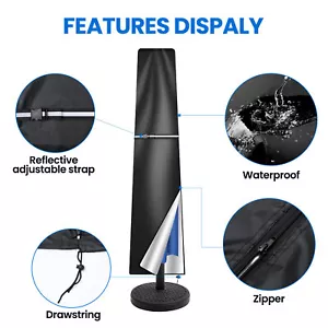 190cm Waterproof Garden Parasol Banana Umbrella Cover Outdoor Anti-UV Protection - Picture 1 of 12