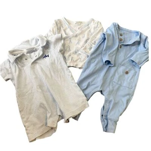 Kissy Kissy Pima Cotton Bundle Baby Boy Clothing Size 0-3, 6 Months Romper - Picture 1 of 7