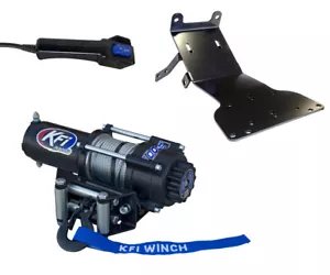 KFI HONDA RANCHER 350/400 00-07 MOUNT AND 3000 LB ATV WINCH STEEL CABLE - Foto 1 di 1