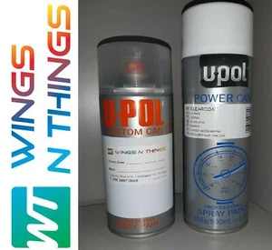 U POL AEROSOL PAINT 400ML+ LACQUER FOR SEAT SHADOW BLUE LD5Q - Picture 1 of 3