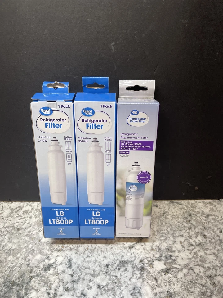 Great Value Replacement Refrigerator Water Filter LG LT800P Kenmore 9490