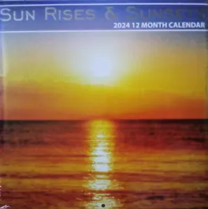 2024 Sun Rises Sunsets Landscape Wall Desk Calendar Organizer Planner FREE S/H! - Picture 1 of 2