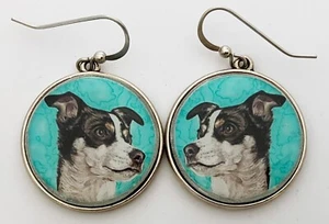Rat Terrier Original Art Earrings - Picture 1 of 3