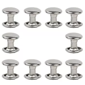 160PCS 10mm Silver Stainless Steel Leather Rivets Double Cap Metal Studs - Picture 1 of 4