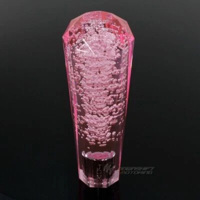 JDM VIP Diamond Crystal Manual  Bubble Shift Knob 150mm PINK For Honda Mazda - Image 1 of 4