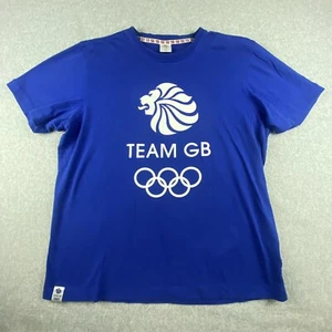 Olympic Shirt Medium Blue Crew Neck Team Great Britain Official Logo Sports Top - Picture 1 of 13