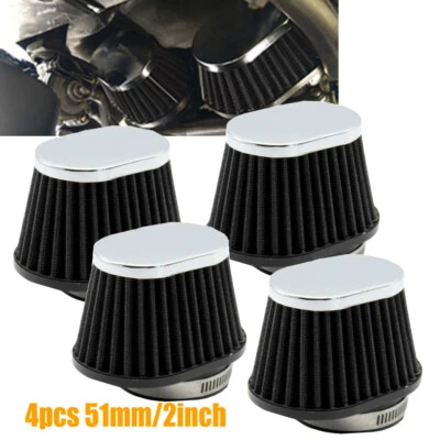 Filtro de aire 51 mm para motocicleta ATV bicicleta carburador limpiador tubo de admisión universal Foto 1 de 4