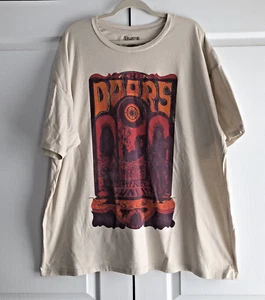 The Doors Sat Nite June 15 Graphic Beige T-shirt Adult Size XXL - Picture 1 of 5