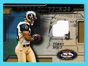 Maglia Fleer Box Score Press Clippings 2002 reliquia Torry Holt Rams - Foto 1 di 2