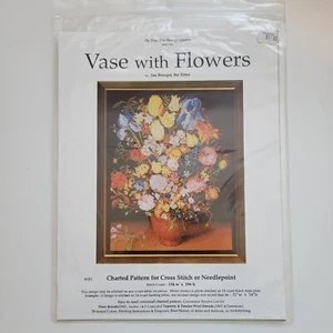 Fine Arts Heritage Society Vase with Flowers Cross Stitch Charted Pattern - Picture 1 of 4