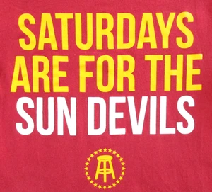 T-shirt sportiva sgabello bar uomo taglia L grande sabato sono per il sole diavoli ASU - Foto 1 di 10