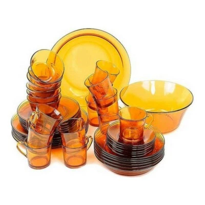 18pcs dinning set Duralex Amber (23cm pasta bowls) dinner plates dessert plates - Image 1 of 4