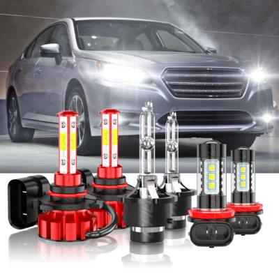 Farol HID/LED alto baixo + lâmpadas de neblina para Subaru Legacy 2015 2016 2017 2018 - Imagem 1 de 4