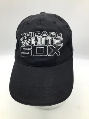 Gorra de béisbol Chicago White Sox negra ajustable de algodón H6 Foto 1 de 4