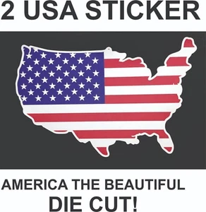 US American Flag Decal DieCut 5x3" Sticker | United States USA America | Sticker - Picture 1 of 1
