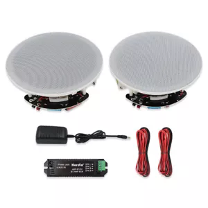Herdio 6.5" 300W Flush Mount in-Ceiling/Wall Speakers Bluetooth 2-Way Speakers - Picture 1 of 12