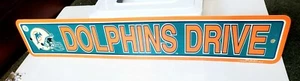 Vintage 1997 Miami "DOLPHINS DRIVE" NFL Officially Licensed Product Street Sign - Picture 1 of 11