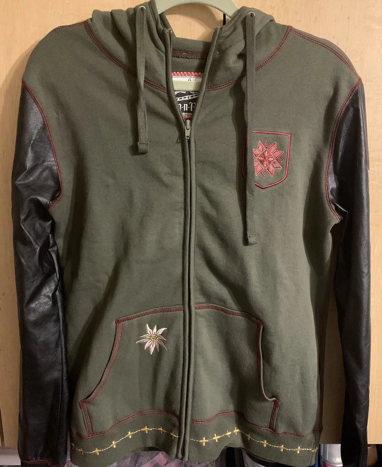 Alp N Rock Women’s Embroidered Hoodie Jacket Sweatshirt Full Zip Size 3 Medium - Image 1 of 4