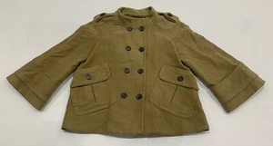 Ladies size S ZARA WOMAN Brown casual Double Breast Jacket - Made In Spain VGC - Picture 1 of 5