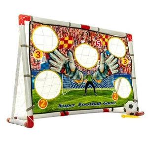 Kids Football Goal Net Set with Ball & Pump Indoor Outdoor Soccer Training Game - Picture 1 of 7