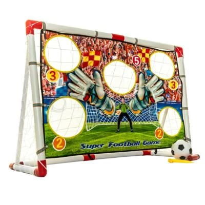 HILLINGTON Kids Football Goal Net Set with Ball & Pump Indoor Outdoor Soccer Training Game