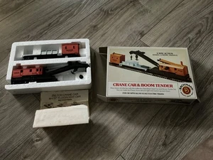 Vintage Bachmann HO Scale Amtrak Crane Car And Boom Tender Set Train Accessory - Picture 1 of 4