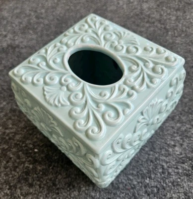 Raymond Waites 3D текстурированный цветочный керамическая ткань чехол бирюзовый синий комплект  - Изображение 1 из 4