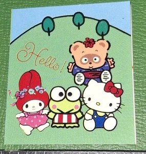 Vintage Greetings Card 1 TINY Sanrio ,blank,my Melody Keroppi Hello Kitty Hill - Picture 1 of 6