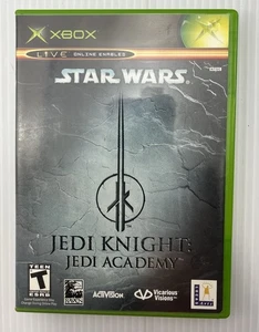 STAR WARS JEDI KNIGHT JEDI ACADEMY X-BOX XBOX COMPLETE GAME DISC & CASE - Picture 1 of 4