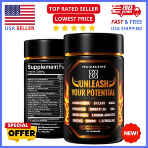 Men’s Test Booster 60ct – Energy, Strength & Performance Drive Support Capsules - Picture 1 of 6