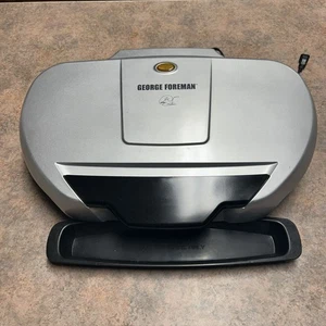 George Foreman RARE LARGE Lean Mean FAT REDUCING Grilling Machine-GR144 Tested - Picture 1 of 7