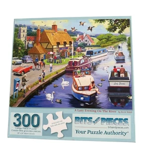 Bits And Pieces A Lazy Evening On The River 300 Pcs Puzzle Complete - Picture 1 of 5