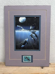 Seltener Orca Killerwale Over The Moon Druck & 1990 Killerwal Stempel mattiert Set - Bild 1 von 10