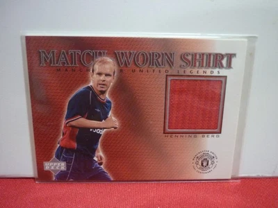 MANCHESTER UNITED LEGENDS UPPER DECK 2002 HENNING BERG MATCH WORN SHIRT PATCH - image 1 of 3