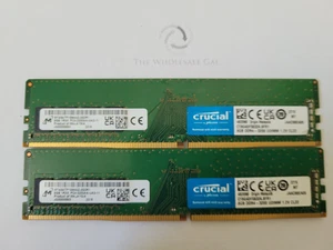 Paar! Micron / Crucial 16GB (2x8GB) 1Rx8 PC4-25600 DDR4-3200AA Non-ECC Arbeitsspeicher - Bild 1 von 2