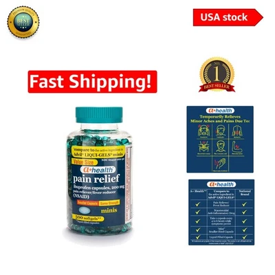 Convenient Mini Ibuprofen 200mg Softgels - 500 Count for Fever and Pain Relief - Image 1 of 4
