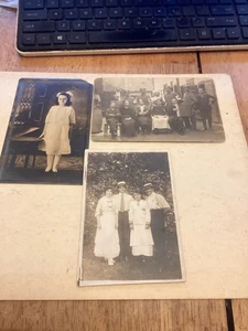 3 antike rppc Rotkreuz Arbeiter Postkarten. - Bild 1 von 4