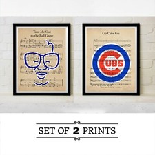 Harry Caray Chicago Cubs Take Me Out to Ball Game Go Cubs Baseball Wrigley Gift