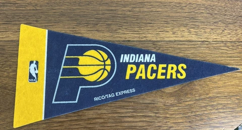 Indiana Pacers Vtg NBA Basketball Mini Pennant 4"x 9" Rico Tag Express Cover