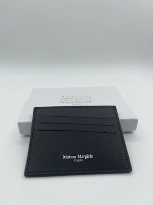 Cartera tarjetera negra de cuero de becerro Maison Margiela AW24 NUEVA CON ETIQUETAS Foto 1 de 2