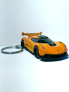 Hot Wheels Custom Keychain 2020 Koenigsegg Jesko Orange - Picture 1 of 2