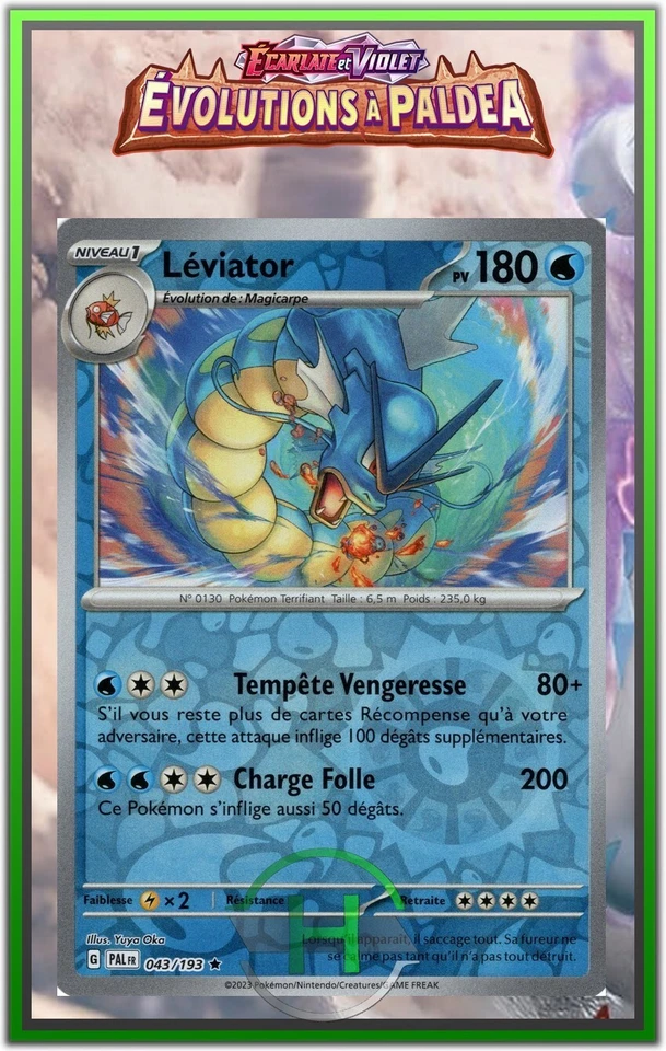 Léviator Reverse - EV2:Évolutions à Paldea - 043/193 - Carte Pokémon FR Neuve - Photo 1/1