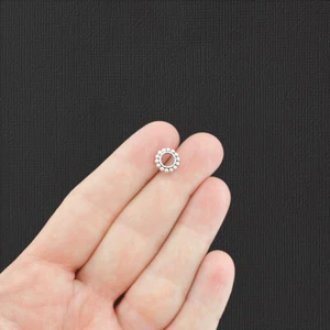 Daisy Spacer Metal Beads 9mm x 2mm - Antique Silver Tone - 50 Beads - SC8019 - Picture 1 of 2