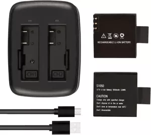 SET 8 BATTERIE RICARICABILI PER ACTION CAMERA AKASO V50 Elite - Foto 1 di 6