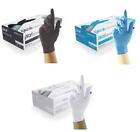 100 gants jetables Unigloves noir bleu blanc perle nitrile S M L XL 1000