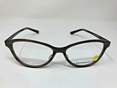 Betsey Johnson 眼镜框 SASSY 棕色 53-16-140 轻便贴合全 T764 — 第 1/4 张图片
